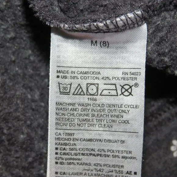 Old Navy Gray Daisy Print Girls Hooded Pullover Sweatshirt - Picture 6 of 6